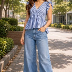 Women's Sleeveless Ruffle Top